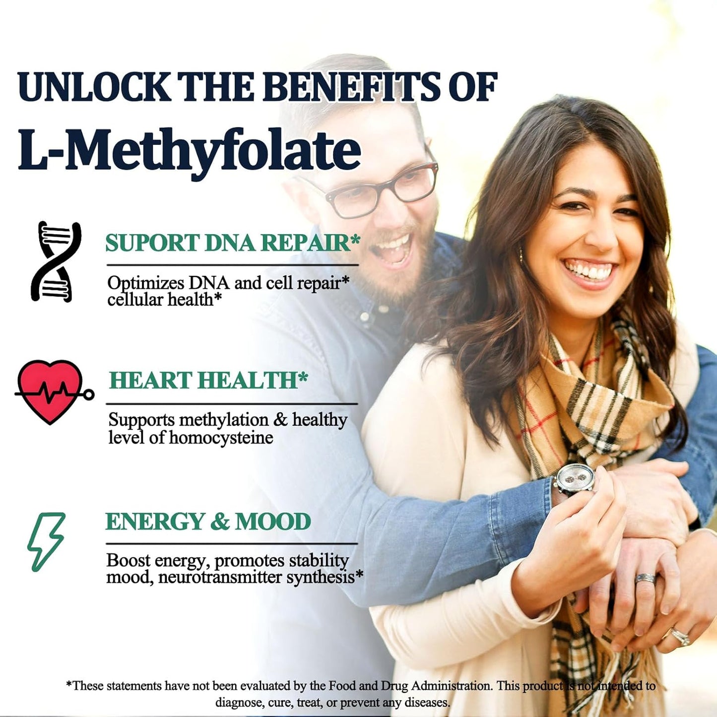 Methylfolate Supplement Liquid Drops, L Methyl Folate 15mg Plus Methyl B12, B6, B2 Multivitamin, Metabolically Active 5-MTHF Form for Mood Homocysteine Methylation Cognition Energy Nerve Health*